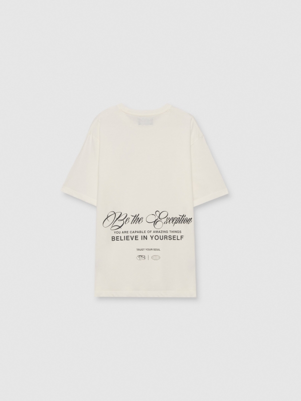 Camiseta Trust your Soul blanco roto vista trasera