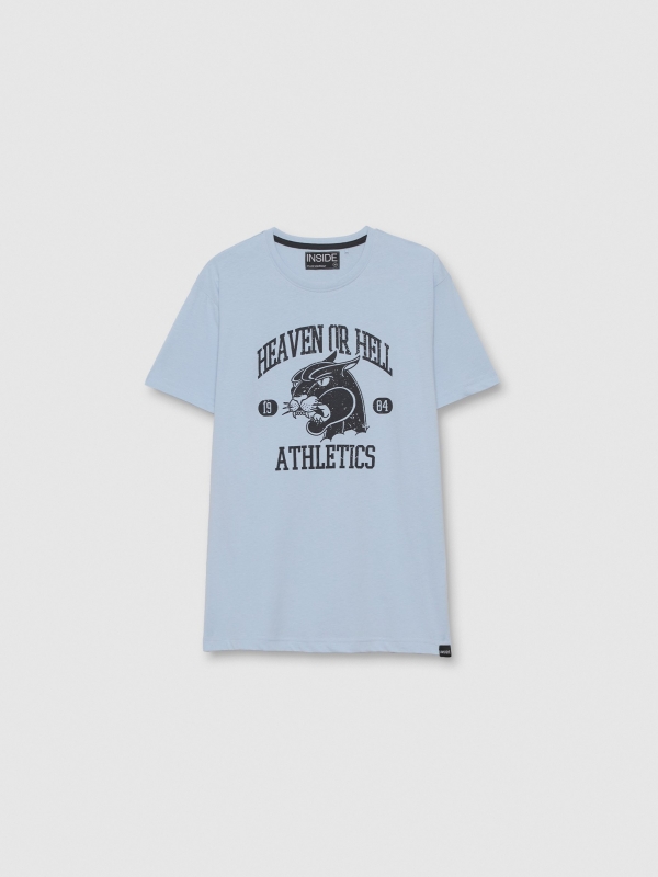  Camiseta Heaven or Hell azul claro vista frontal