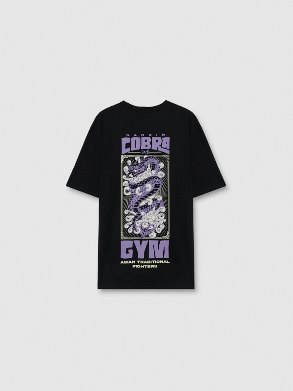 Camiseta manga curta Cobra Gim preto vista traseira