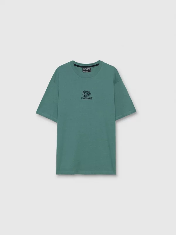  Short sleeve t-shirt Great Things green front view
