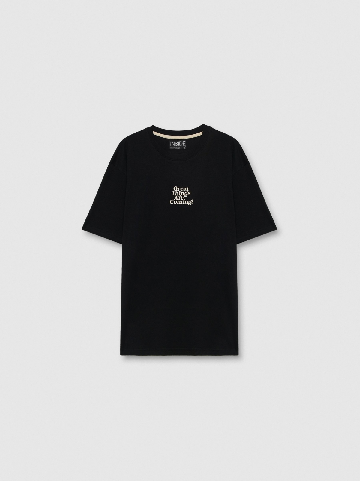 %Pto% Camiseta manga corta Great Things negro vista frontal