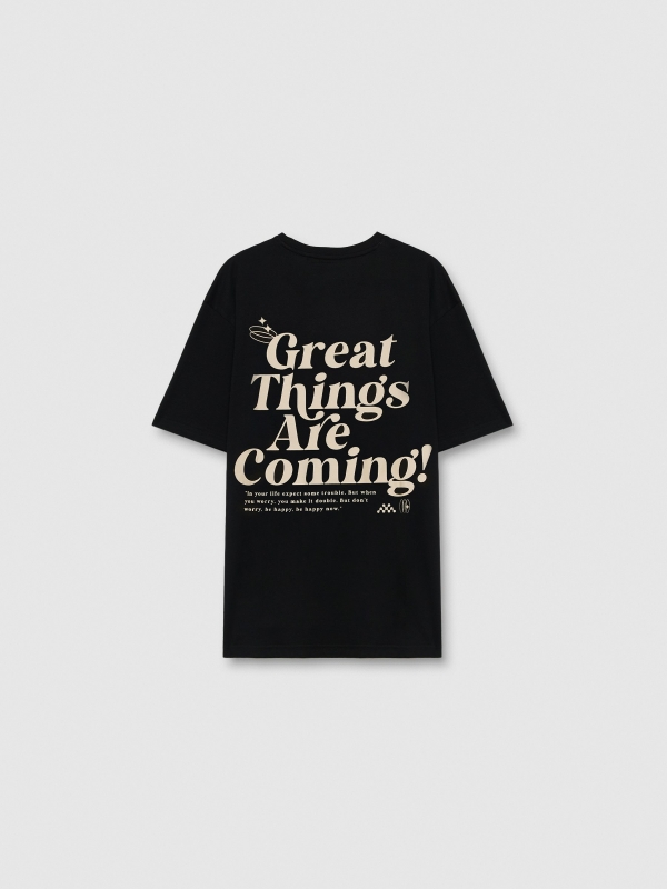 Camiseta manga corta Great Things negro vista trasera