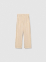 %Pto% Calça fluida areia areia vista frontal