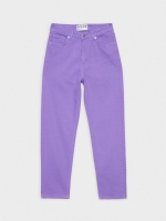 %Pto% Jeans mom fit cinco bolsillos morado vista frontal