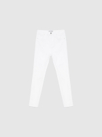 %Pto% Pantalón básico skinny blanco vista frontal
