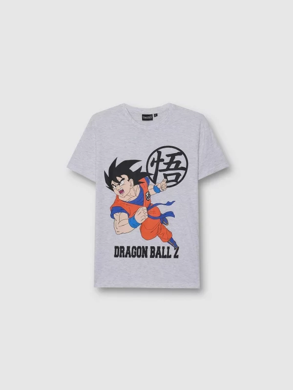  Camiseta Dragon Ball melange claro vista frontal
