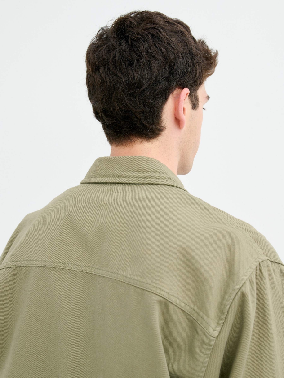 Khaki Overshirt khaki detail view