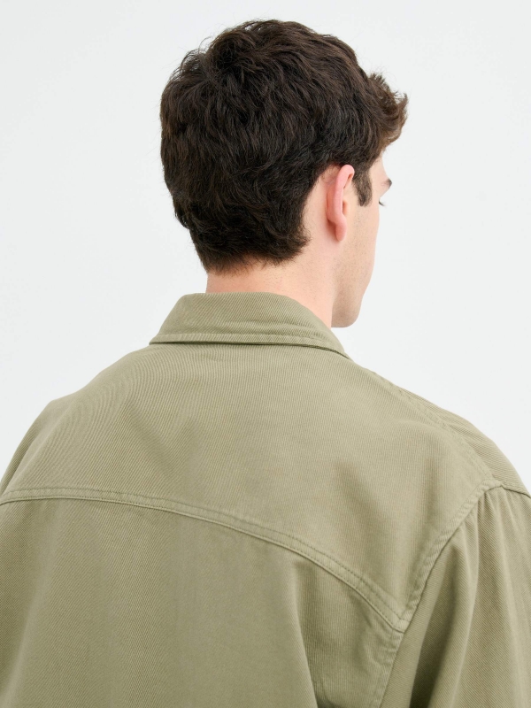Khaki Overshirt khaki detail view