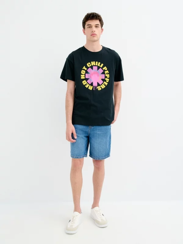 Camiseta Red Hot Chili Peppers negro vista general frontal