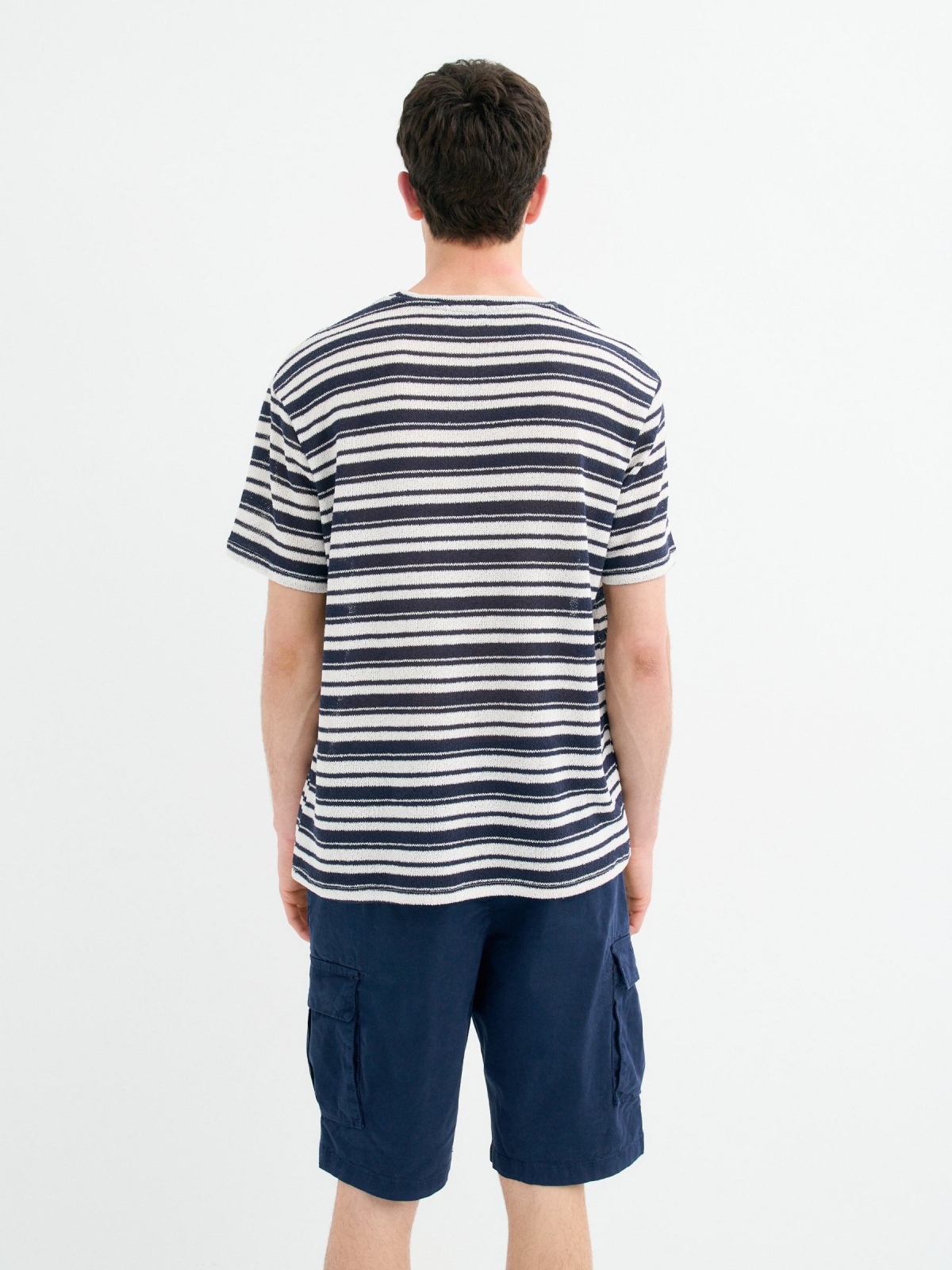 Bermuda cargo navy middle back view