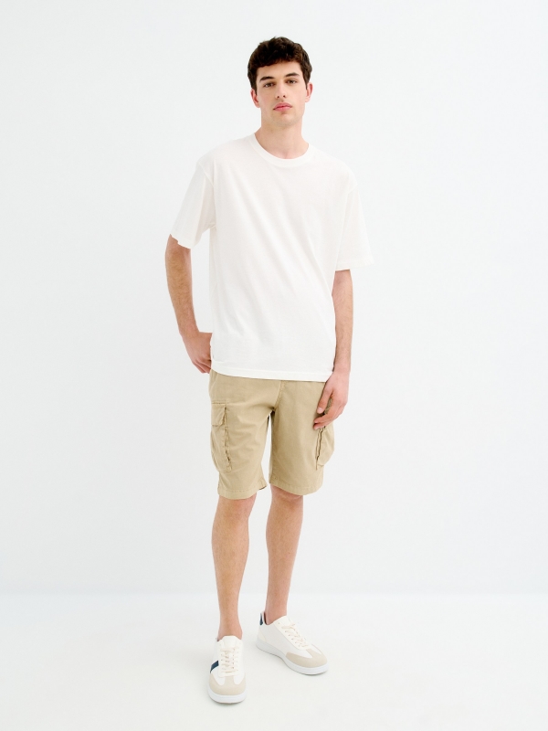 Bermuda cargo beige general front view