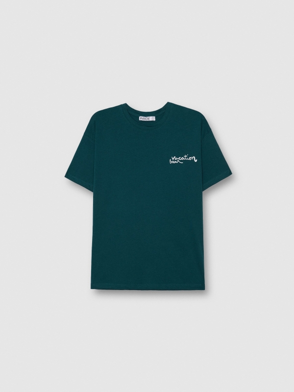  Camiseta oversize Vacation esmeralda vista frontal