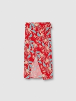 %Pto% Falda midi estampada multicolor vista frontal