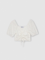 %Pto% Top mesonero blanco blanco vista frontal