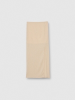 %Pto% Sand midi skirt sand front view