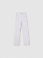 %Pto% White flare jeans white front view