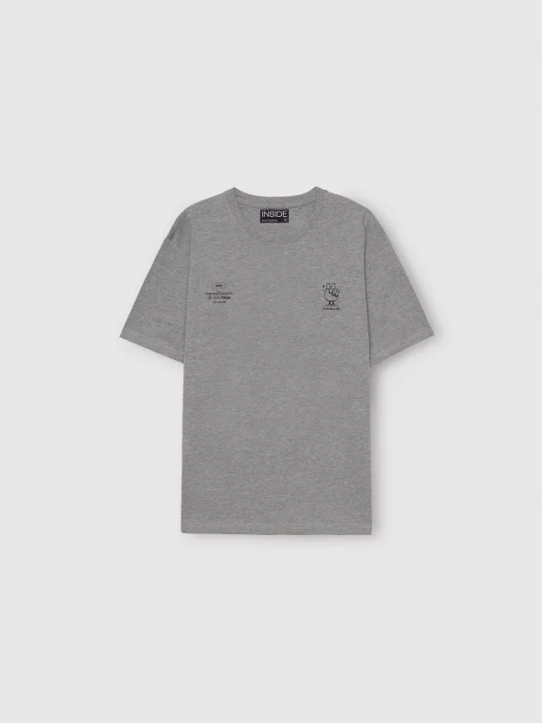  Camiseta Grandes Coisas melange meio vista frontal