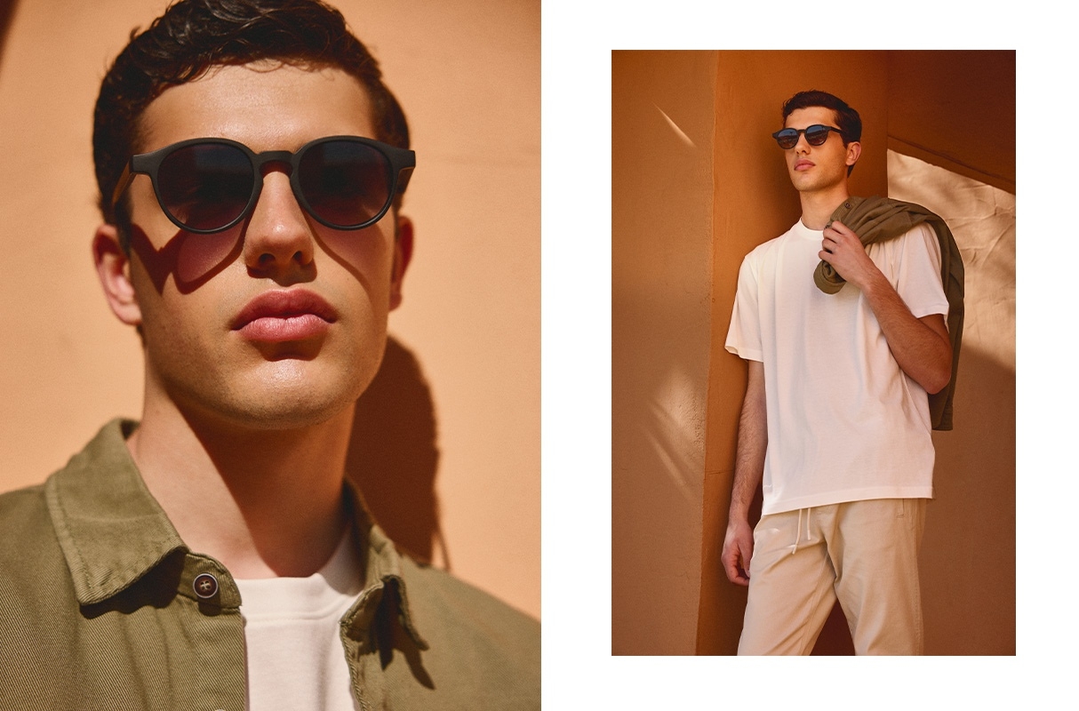 Gafas de sol redondas negro