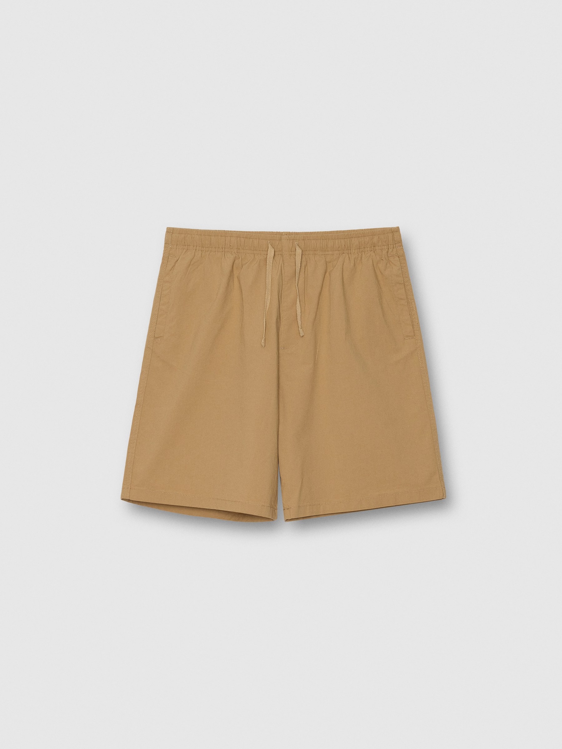Bermuda baggy gabardine beige middle front view
