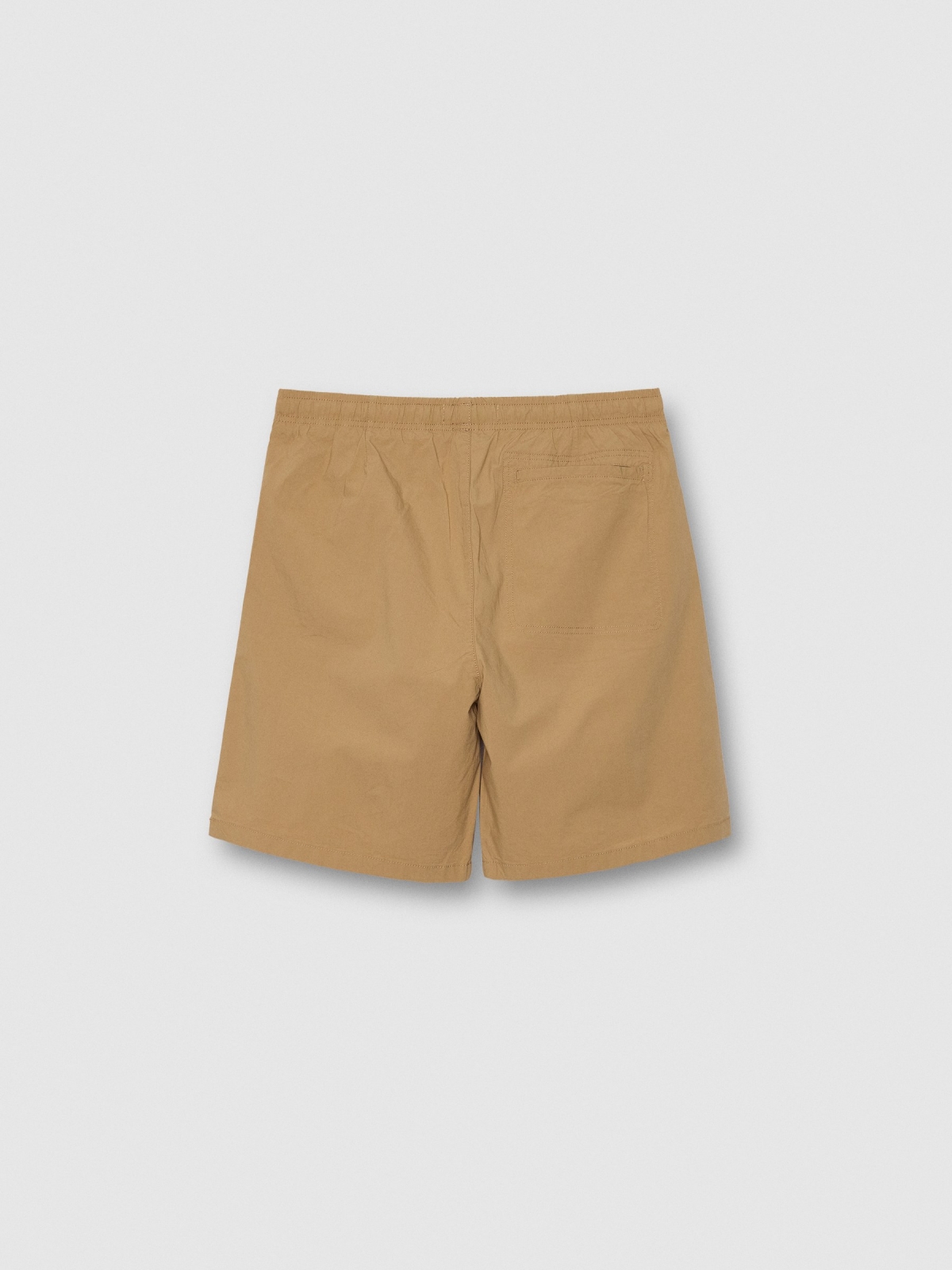 Bermuda baggy gabardine beige back view