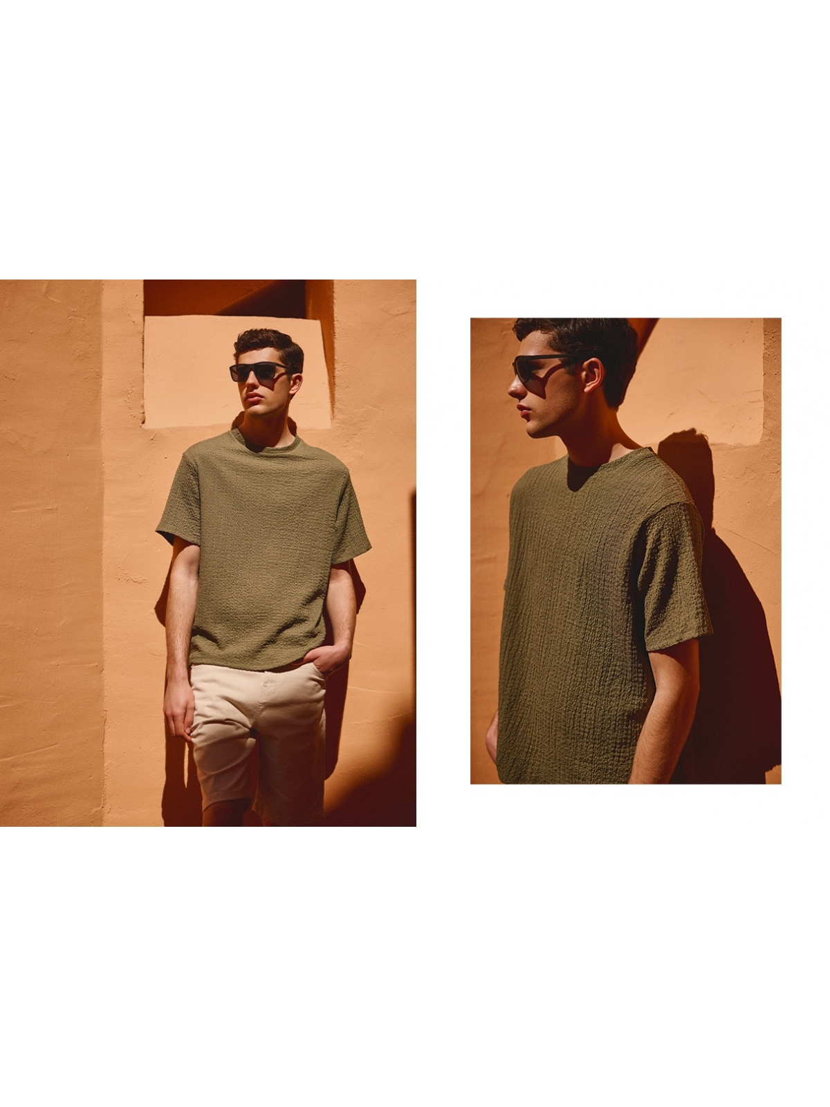 %NewExtra% Camiseta de malha cáqui cáqui %NewExtra% Camiseta de malha cáqui cáqui