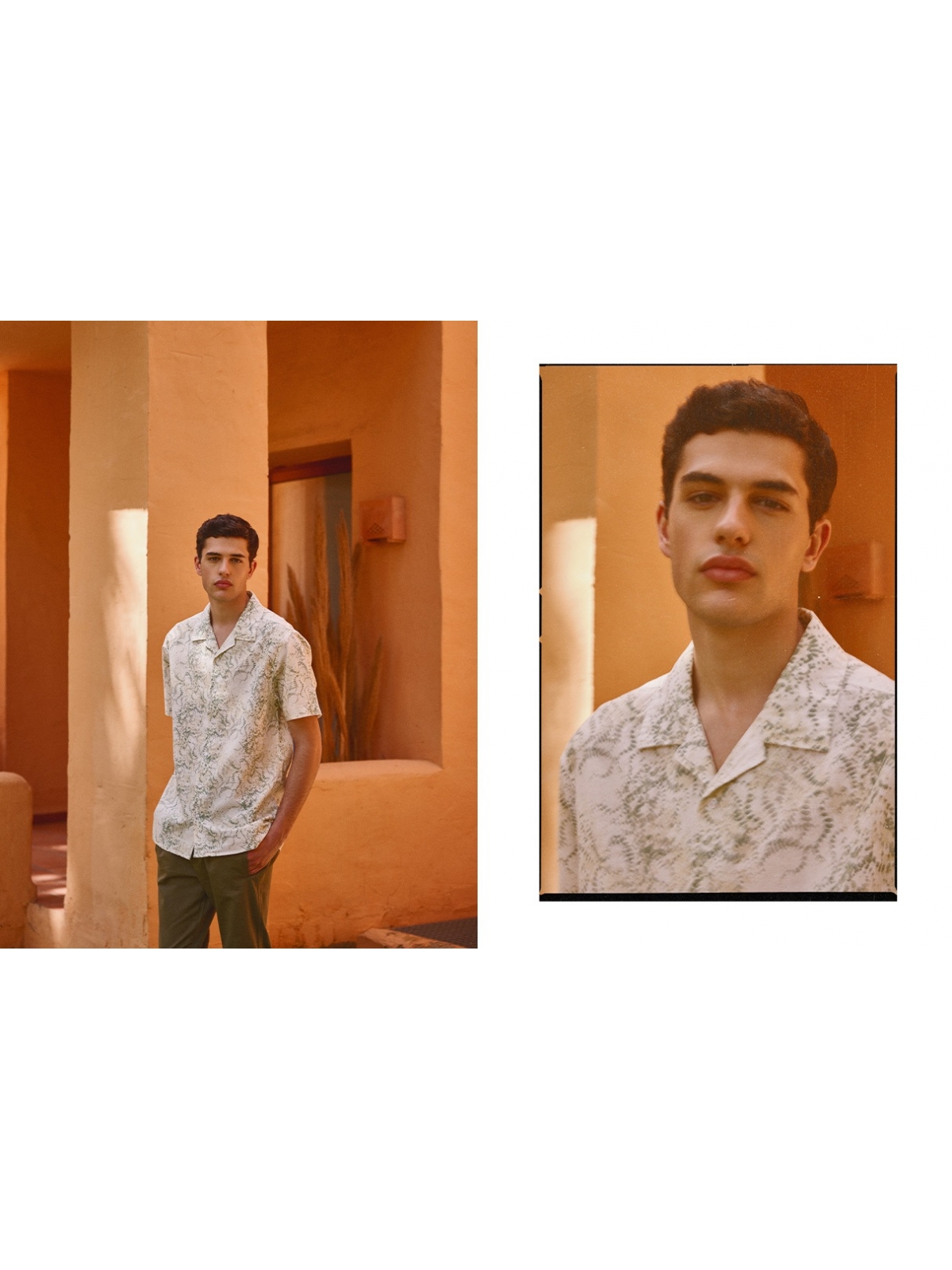 %NewExtra% Camisa de manga curta estampada crua