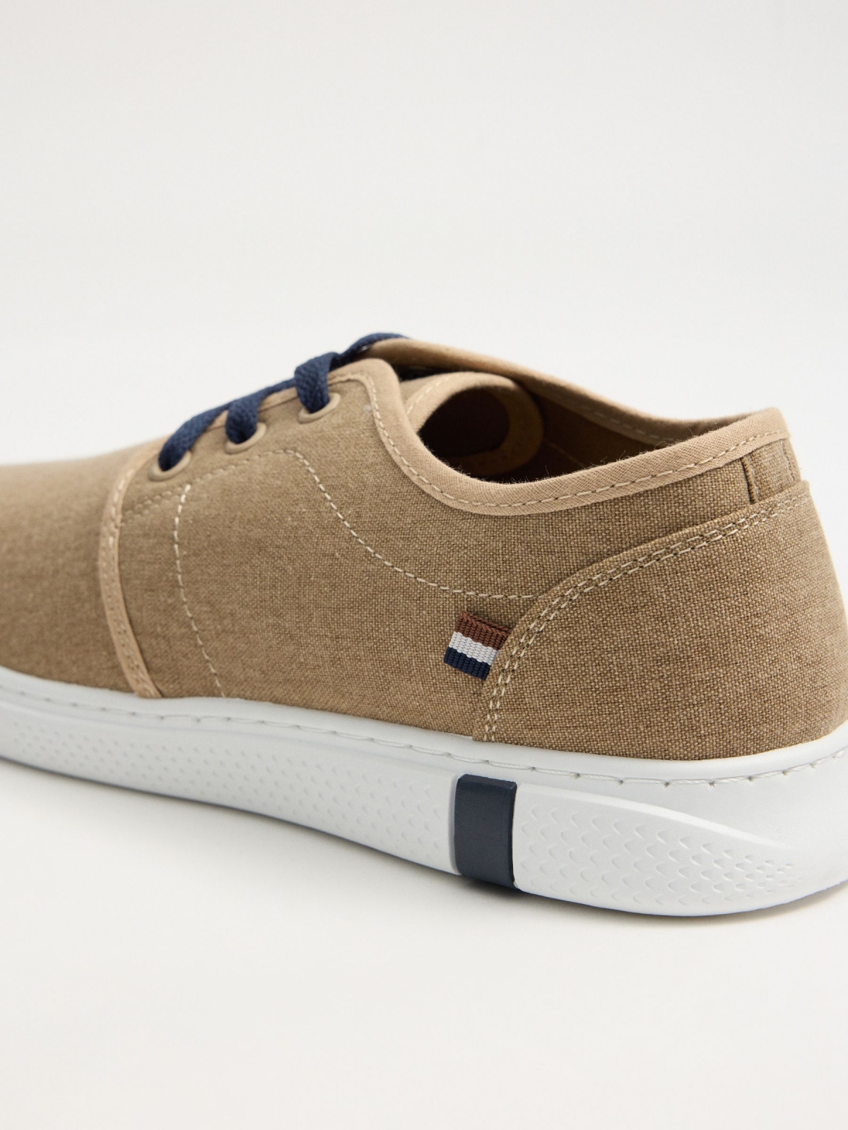 Light brown canvas sneakers light brown detail view