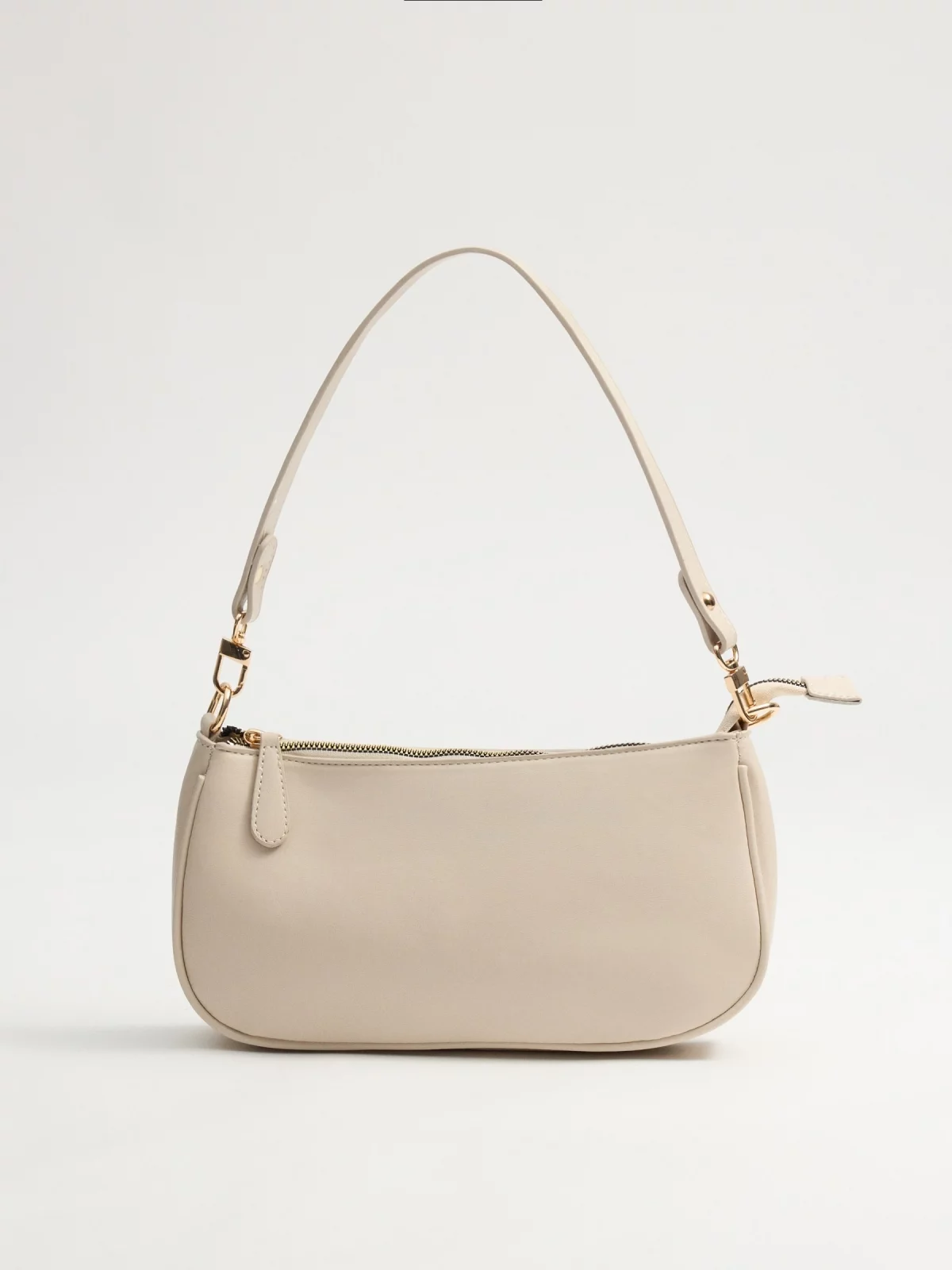 Ivory shoulder bag ivory general front view