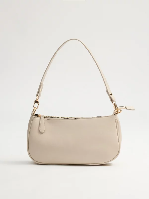 Ivory shoulder bag ivory general front view