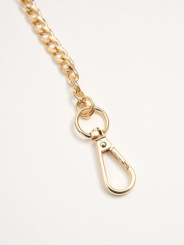 Cinto metálico dourado dourado fivela
