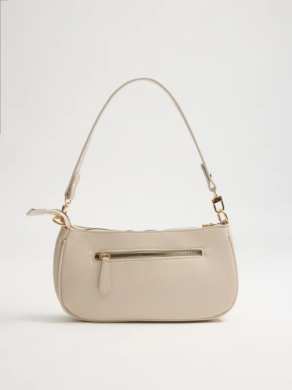Ivory shoulder bag ivory 45º side view