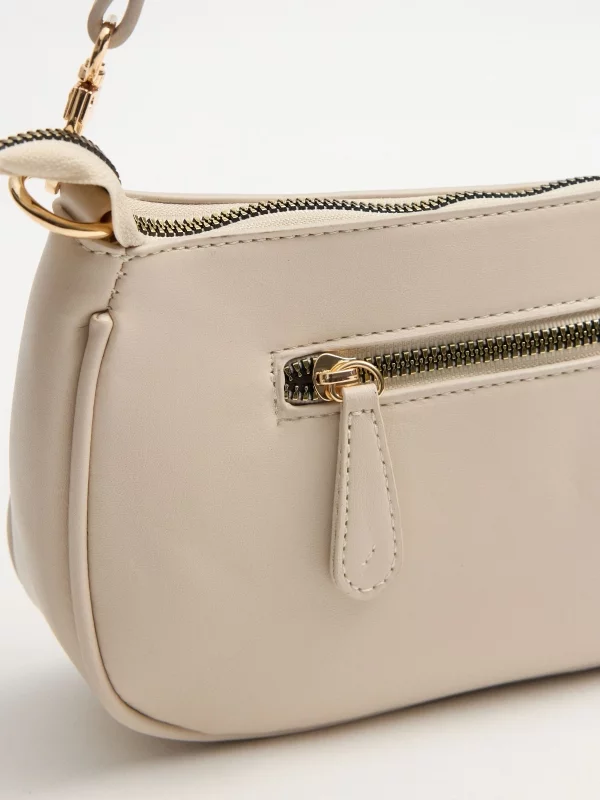 Ivory shoulder bag ivory interior view