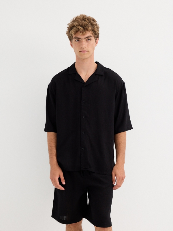 Black Bermuda black middle front view
