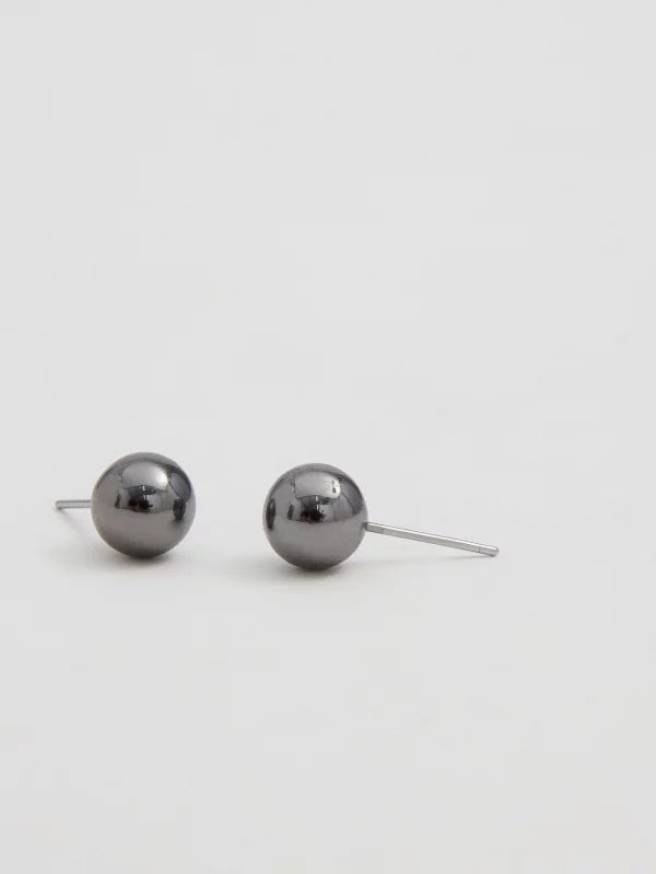 Set of 9 silver earrings multicolor detail view