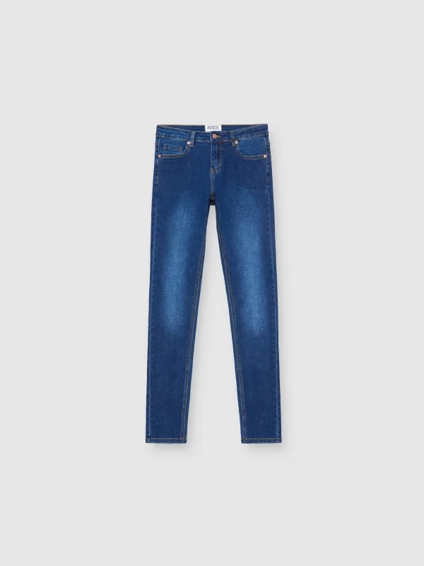 Jeans skinny mid rise azul vista detalle