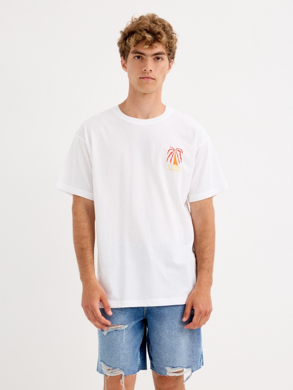 Camiseta Holly Days blanco vista media frontal