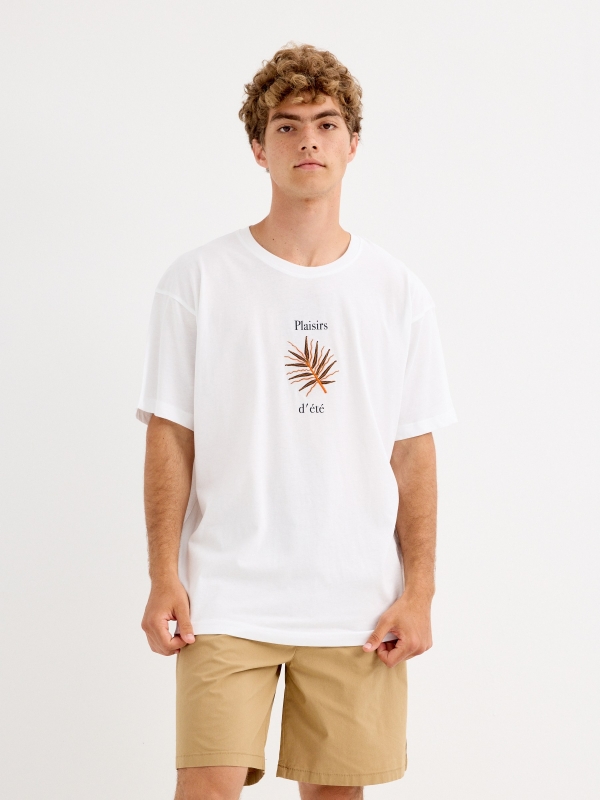 Camiseta manga corta Plaisirs d'été blanco vista media frontal