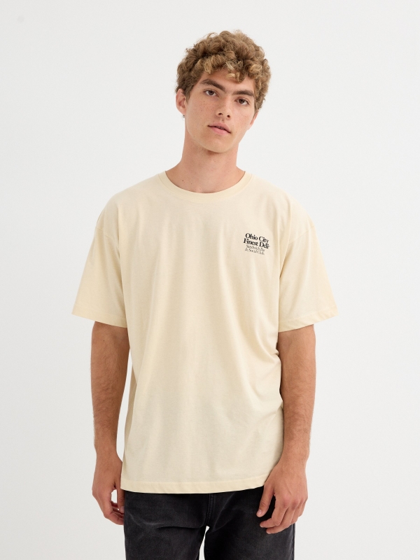 Camiseta Sandwich arena vista media frontal