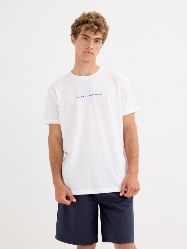 Summer state of mind T-shirt white middle front view