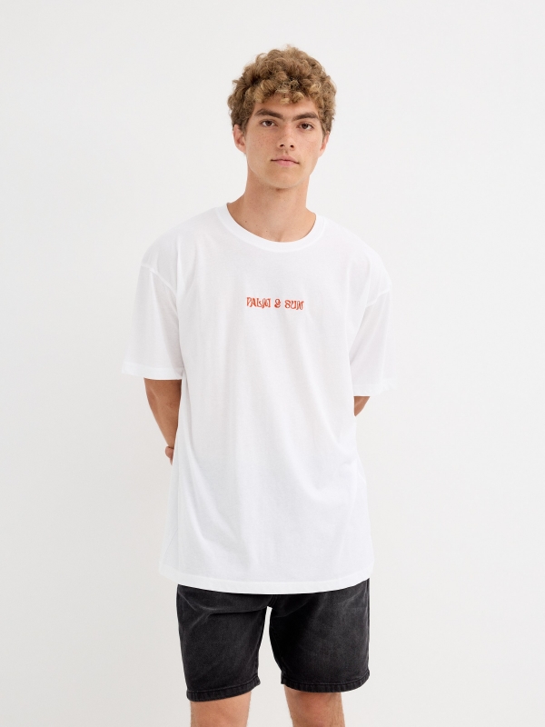 Palm & Sun T-shirt white middle front view