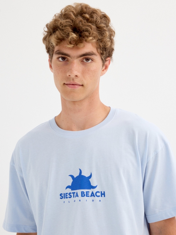  Camiseta Siesta Beach azul claro
