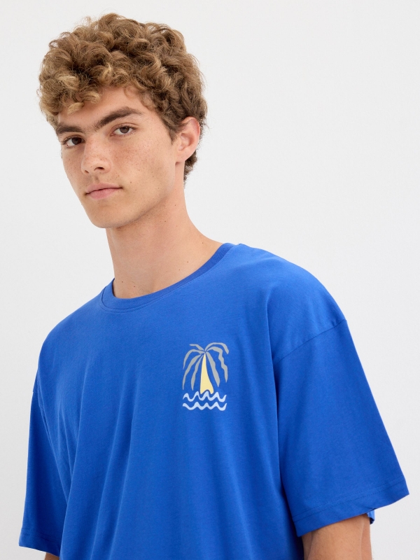  Camiseta Holly Days azul eléctrico