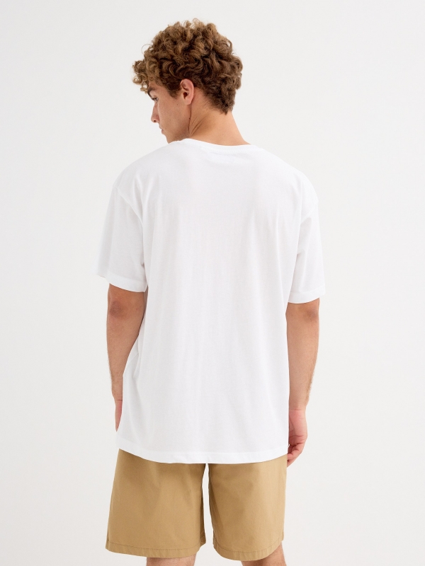 Camiseta manga corta Plaisirs d'été blanco vista media trasera