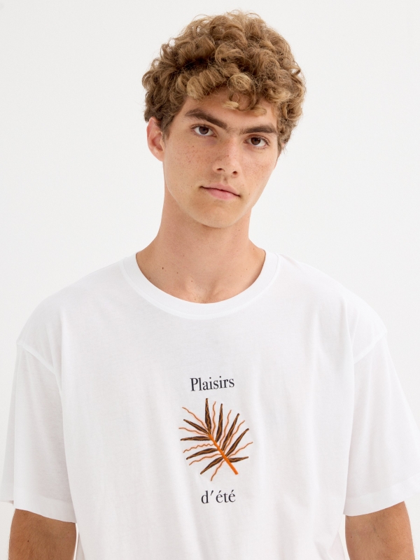  Camiseta manga corta Plaisirs d'été blanco