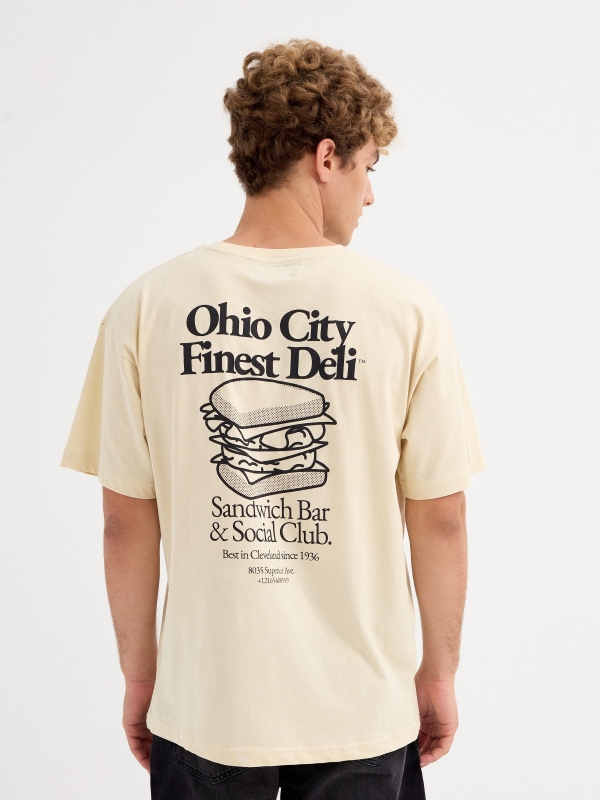 Camiseta Sandwich arena vista media trasera