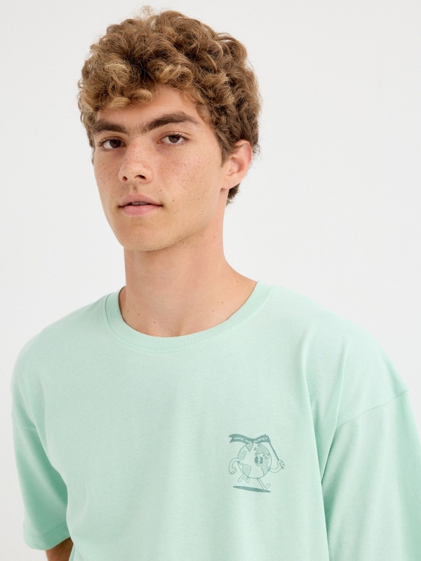  Camiseta Salve o Planeta verde mar