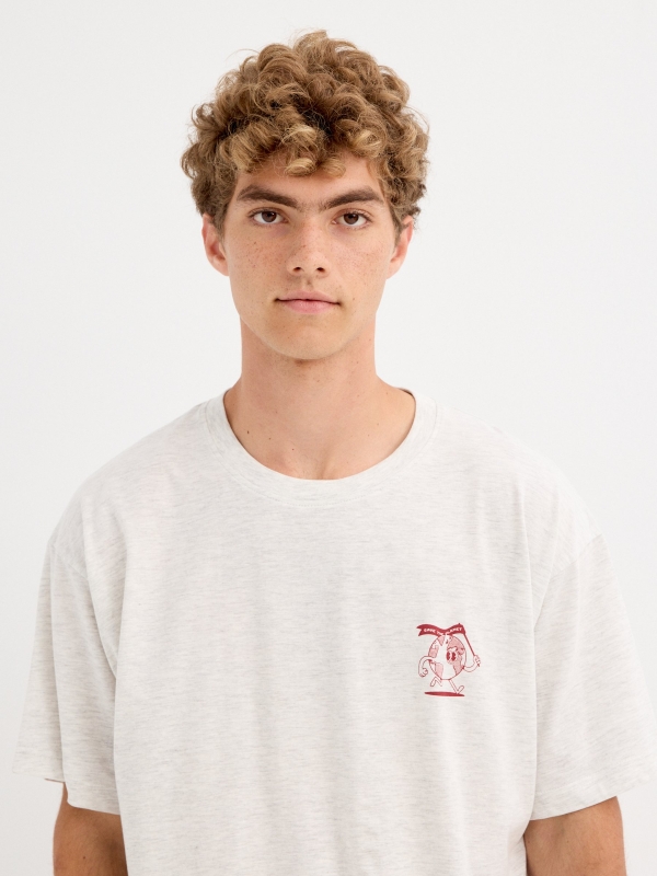  Camiseta Save the Planet melange claro