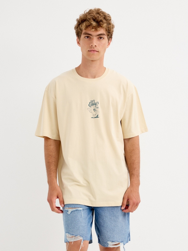 Camiseta Uncle Eddy arena vista media frontal