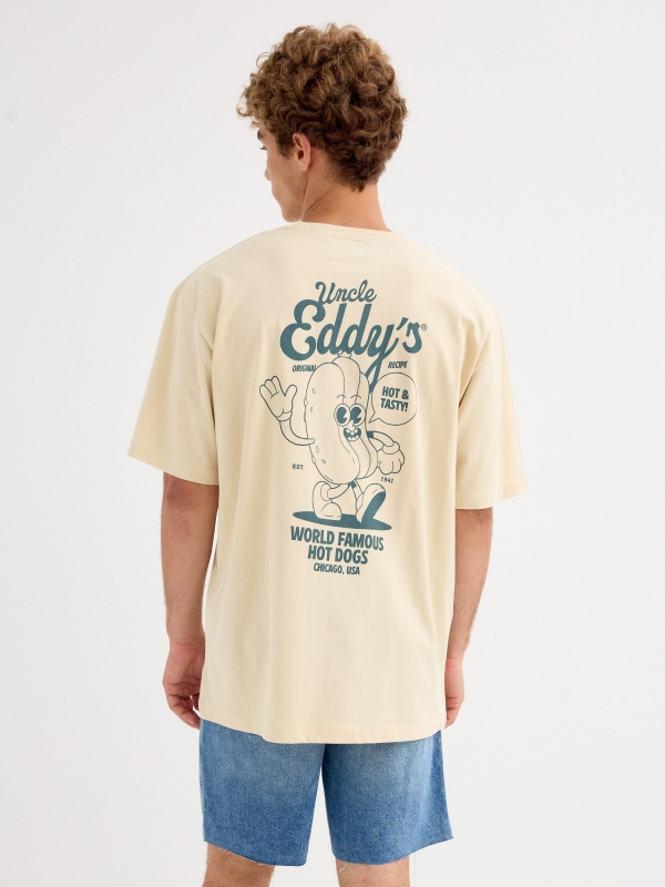 Uncle Eddy T-shirt sand middle back view