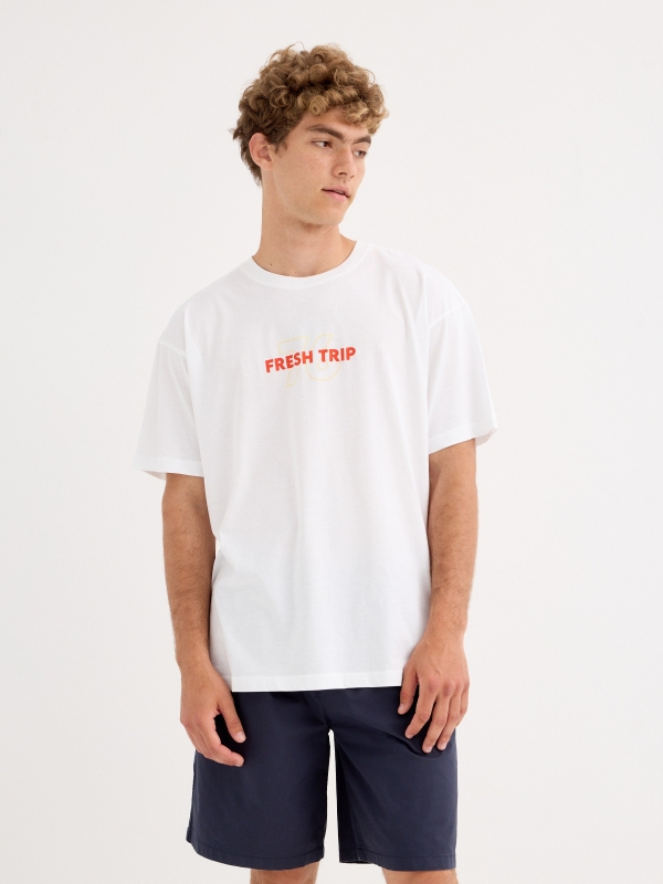 Camiseta Fresh Trip blanco vista media frontal